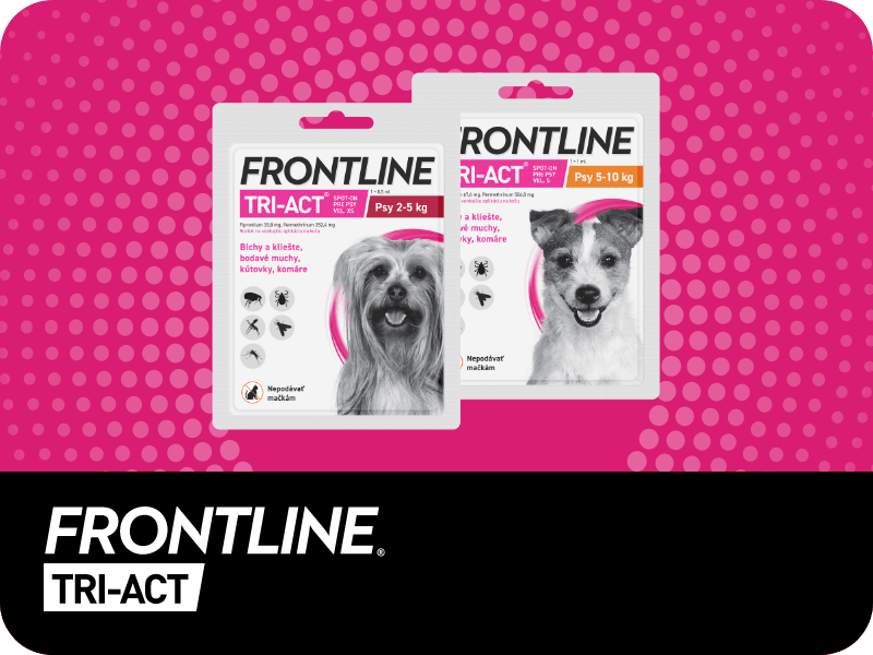 Frontline® Tri-Act – S repelentným účinkom proti kliešťom a komárom