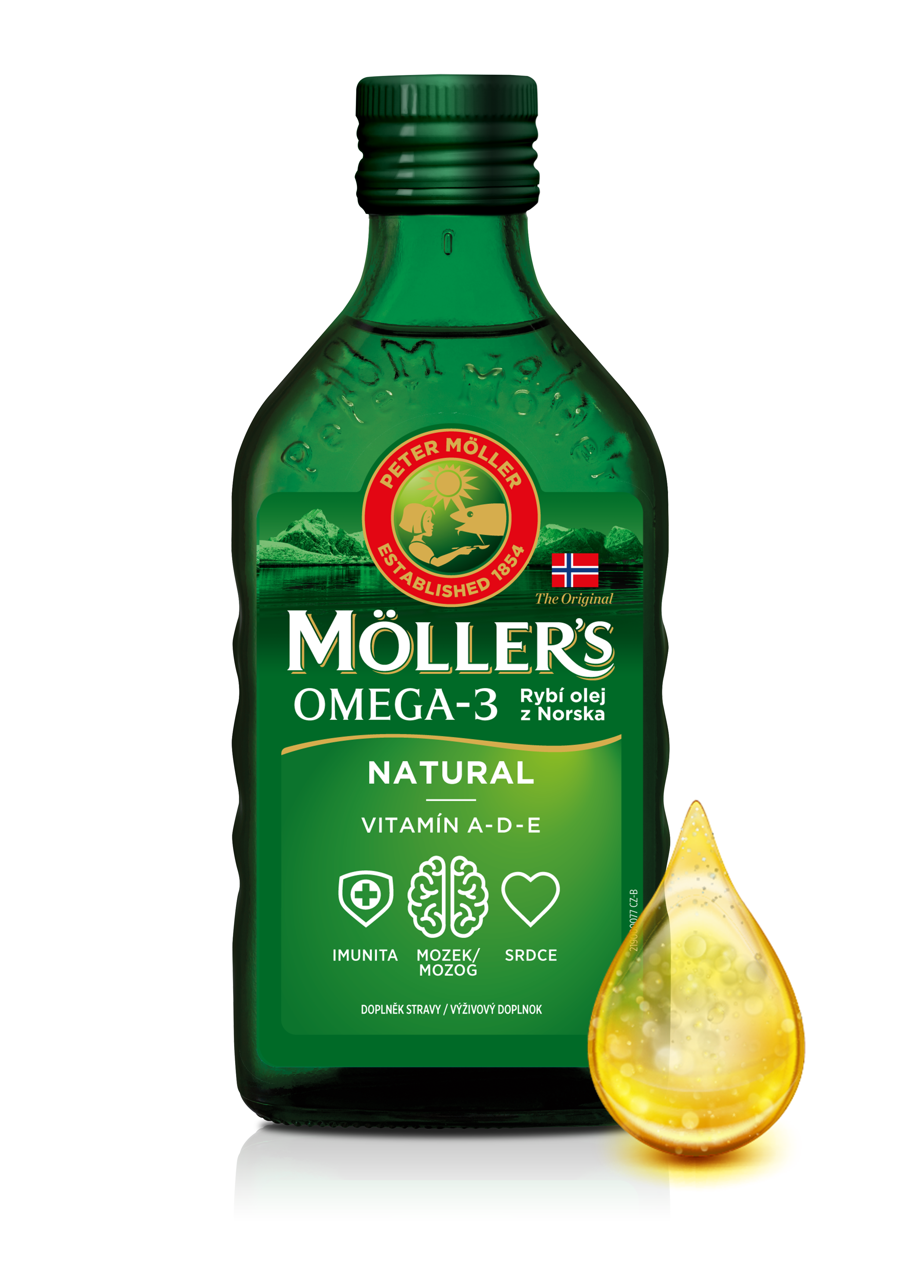 Tekuté rybie oleje na lyžičku