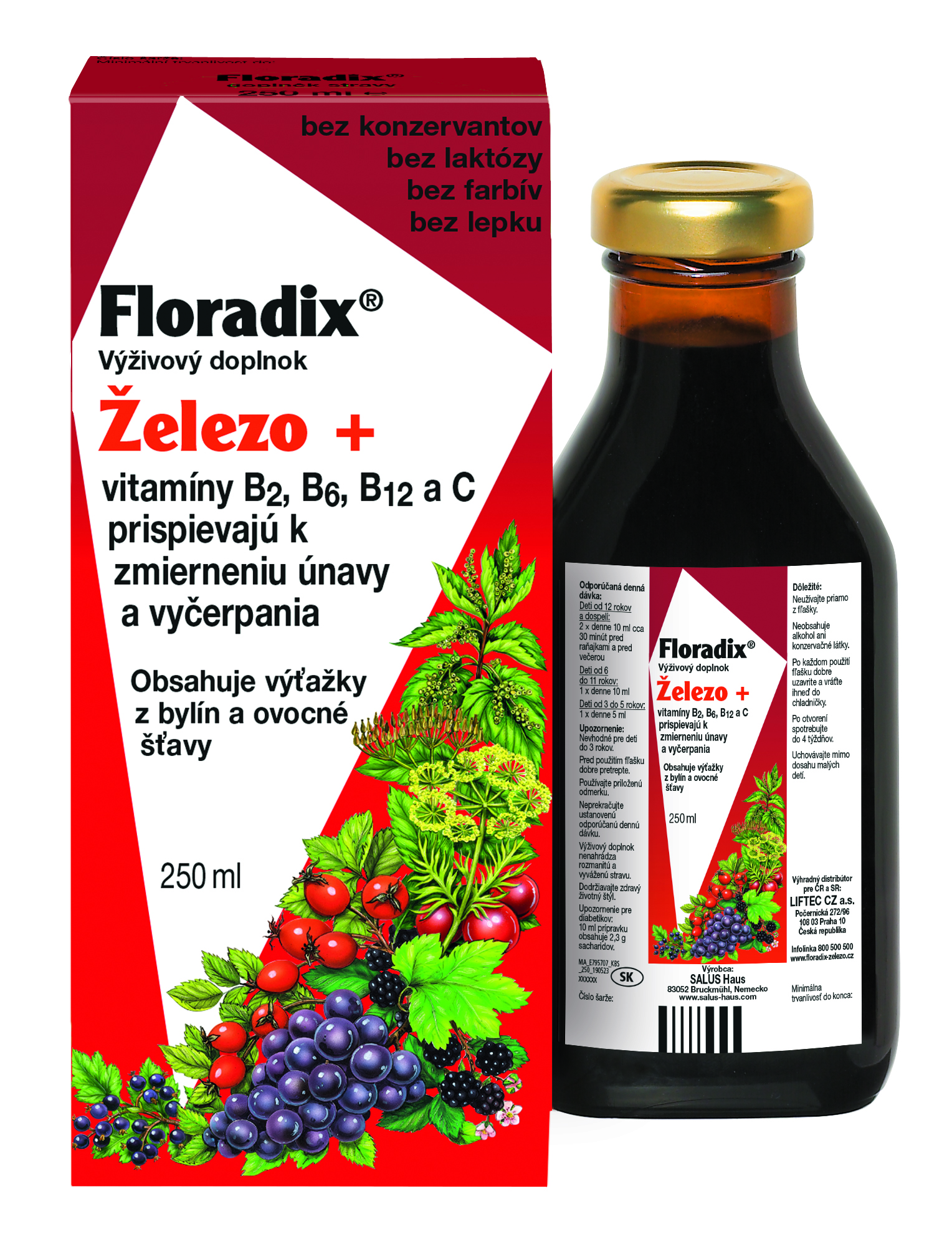 Floradix Tekuté železo + na zmiernenie únavy a vyčerpania