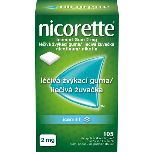 Liečivé žuvačky Nicorette® Gum 